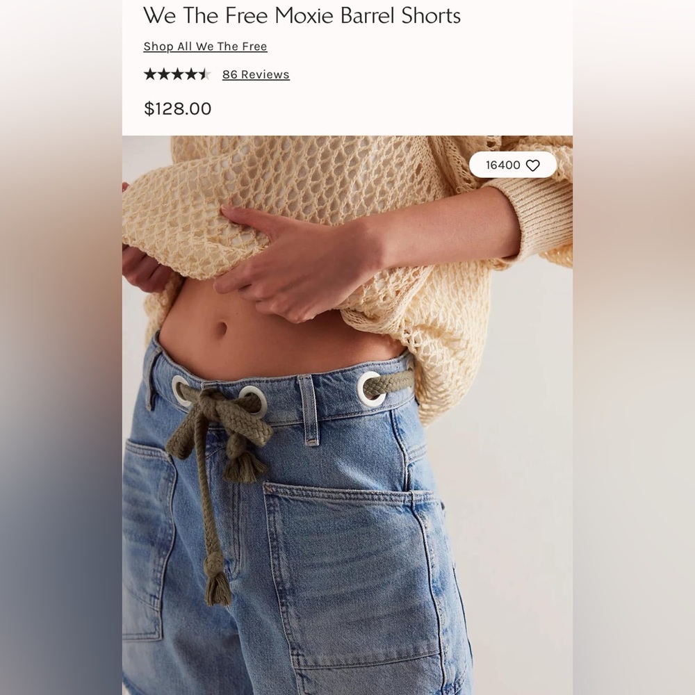 Free People - top-rated Moxie Barrel Jeans now in the perfect denim cut-offs